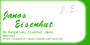 janos eisenhut business card