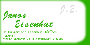 janos eisenhut business card